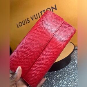 Louis Vuitton Red Epi Leather Continental Wallet